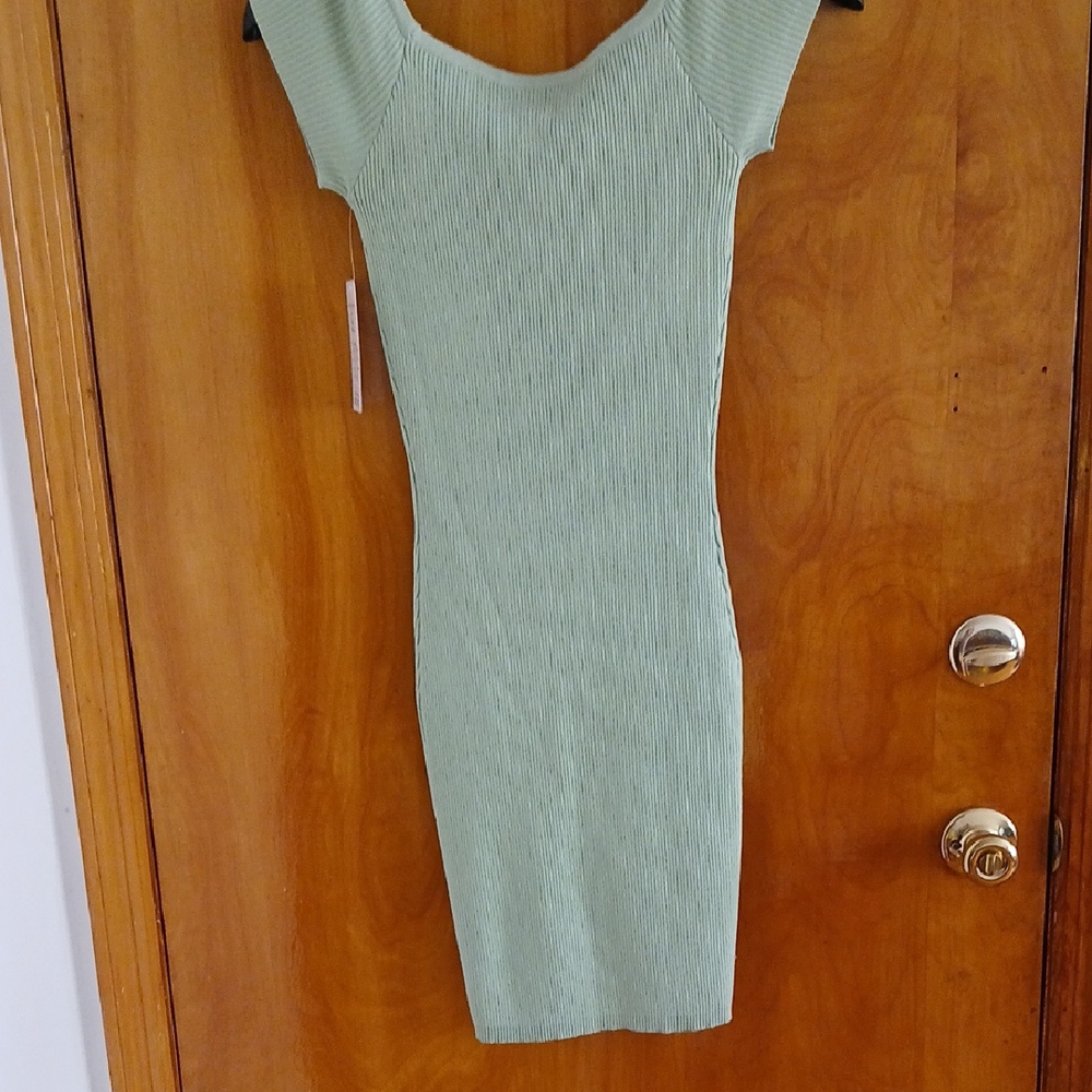 Zara Green Sweetheart Bodycon Mini Dress - Picture 4 of 4